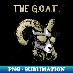 the goat cool cool and funny music animal with headphones and sunglasses - unique sublimation png download - bold & eye-catching