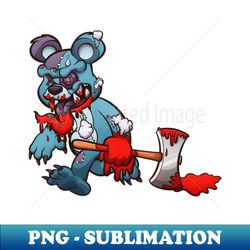 evil teddy bear with axe - unique sublimation png download - defying the norms