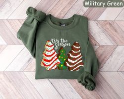 tis the season, 'tis the season sweatshirt, christmas sweatshirt, christmas crewneck, christmas cake sweatshirt, funny c