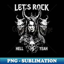 lets rock demon - trendy sublimation digital download - add a festive touch to every day