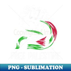 support palestine raising hand palestinean flag - vintage sublimation png download - perfect for sublimation mastery