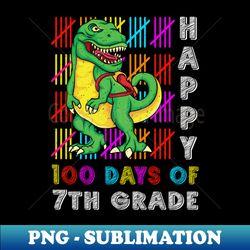 7th grade dinosaur 100 days smarter happy 100th day of school dabbing dinosaur - creative sublimation png download - capture imagination with every detail