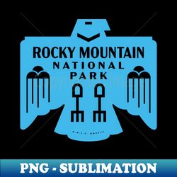 native american bird - rocky mountain national park blue - png transparent digital download file for sublimation - fashionable and fearless