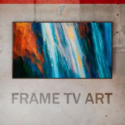 samsung frame tv art digital download, frame tv art waterfall, frame tv art modern, frame tv art painting, expressive