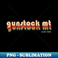 Retro Gunstock Mountain - Elegant Sublimation PNG Download - Instantly Transform Your Sublimation Projects