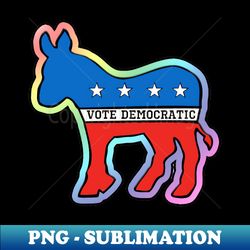 democratic donkey mascot vote democrat lgbt rainbow - high-resolution png sublimation file - unleash your inner rebellion