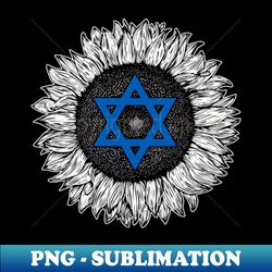 israel flag sunflower i stand with israel - vintage sublimation png download - unleash your inner rebellion