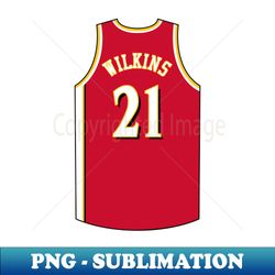 Dominique Wilkins Atlanta Jersey Qiangy - Exclusive PNG Sublimation Download - Boost Your Success with this Inspirational PNG Download