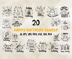 happy birthday svg bundle, birthday svg, happy birthday png, t-shirt designs 05