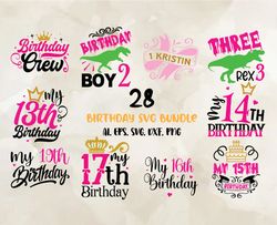 birthday svg bundle, birthday svg, happy birthday png, t-shirt designs 08