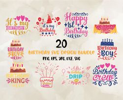 birthday svg design bundle, birthday svg, happy birthday png, t-shirt designs 14