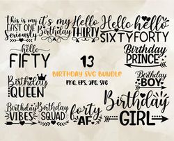 birthday svg bundle, birthday svg, happy birthday png, t-shirt designs 19