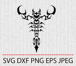 scorpion svg,png,eps cameo cricut design template stencil vinyl decal tshirt transfer iron on