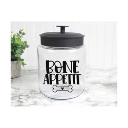 bone appetit svg | dog treat jar svg | treat jar svg | dog svg | cookie jar svg | dog cookies svg | dog bone svg | dog m