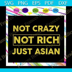 not crazy not rich not just asian svg, crazy rich asian svg, asian pride svg, asian gift for silhouette, files for cricu