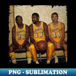 the lakers big 3 elgin baylor wilt chamberlain and jerry west - professional sublimation digital download - perfect for personalization