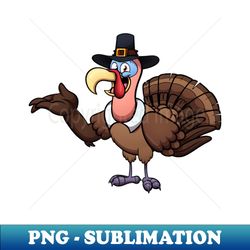 turkey with pilgrim hat - instant sublimation digital download - create with confidence