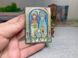 christmas panel. dollhouse miniature. 1:12.