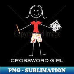 funny womens crossword puzzle girl - exclusive sublimation digital file - bold & eye-catching