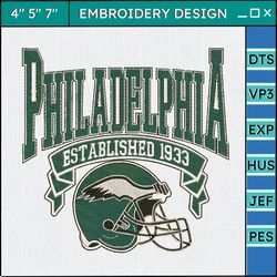 nfl philadelphia eagles embroidery design, nfl football logo embroidery design, famous football team embroidery design, football embroidery design, pes, dst, jef, files