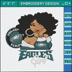 nfl philadelphia eagles girls embroidery design, nfl football logo embroidery design, famous football team embroidery design, football embroidery design, pes, dst, jef, files