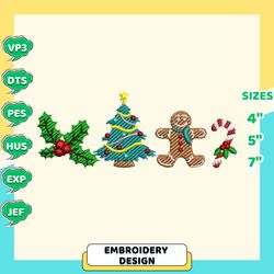 merry christmas 2023 embroidery machine design, funny xmas characters embroidery machine design, cute hand drawn xmas embroidery file