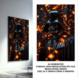 ai-generated darth vader star wars photos for posters, star wars darth vader potrait