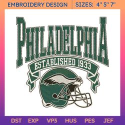 nfl philadelphia eagles embroidery design, nfl football logo embroidery design, famous football team embroidery design, football embroidery design, pes, dst, jef, files