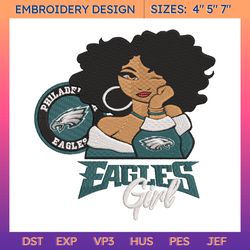 nfl philadelphia eagles girls embroidery design, nfl football logo embroidery design, famous football team embroidery design, football embroidery design, pes, dst, jef, files