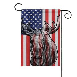 gearhumans 3d moose hunting american custom flag