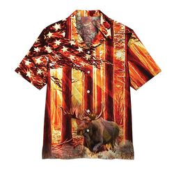 gearhumans 3d moose hunting hawaii shirt