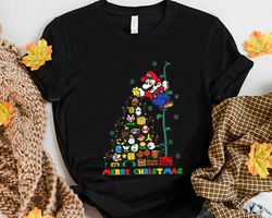 christmas super mario holiday season lover gift idea for men women birthday gift unisex tshirt sweatshirt hoodie shirt