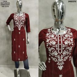 handwork printed  embrodery kurti