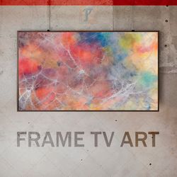 samsung frame tv art digital download, frame tv art modern interior art, frame tv spider webs, abstract in color haze