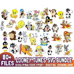 80 files looney tunes svg bundle, looney tunes png,daffy duck png,looney tunes logo,looney tunes clipart,tweety bird svg