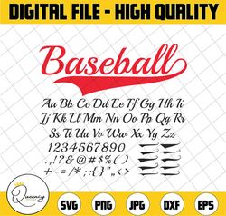 baseball font svg, svg fonts, baseball svg font, sport alphabet, baseball letters, svg font for cricut, silhouette - svg