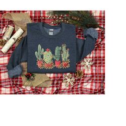 christmas shirt, christmas cactus shirt, plant lover christmas, cactus lover gift, plant lover shirt, southern christmas