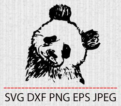 panda svg,png,eps cameo cricut design template stencil vinyl decal tshirt transfer iron on