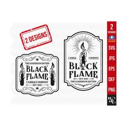 black flame candle svg, candle compay svg, sanderson sisters svg, halloween sign design, halloween svg files, png, cricut.