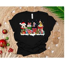 mickey and friends christmas shirt, all disney characters christmas shirt, disney christmas shirts, disney coffee cup ch