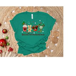 christmasgoals snack shirt, disneyland christmas party sweatshirt, coffee latte christmas t-shirt, matching holiday hood