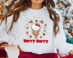 hello kitty merry christmas holiday season lover gift for men women birthday gift unisex tshirt sweatshirt hoodie shirt