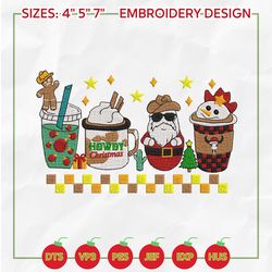 christmas coffee embroidery designs, christmas embroidery designs, santa clause embroidery, hand drawn embroidery designs