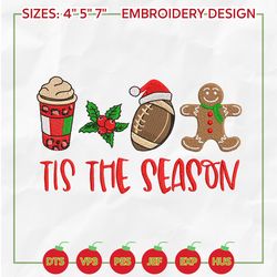 tis the season embroidery designs, christmas embroidery designs, santa clause embroidery, hand drawn embroidery designs