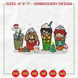 christmas embroidery designs, harry coffee embroidery designs, merry christmas embroidery, hand drawn embroidery designs