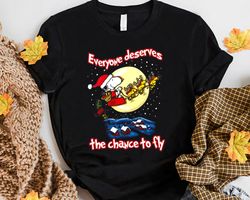 the everyone deserves the chance to fly snoopy christmas unisex birthday gift unisex tshirt sweatshirt hoodie shirt