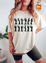 comfort colors zombie hands tshirt, zombie fingers shirt, funny halloween shirt, halloween t-shirt, halloween shirt , zo