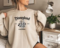 disneyland california sweatshirt,retro mickey and friends disneyland est 1955 sweater,.jpg
