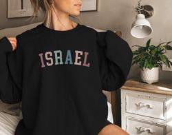 israel sweatshirt, israel shirt, israel gift, israel souvenirs, i love israel, israeli diaspora shirt, cute israel crewn