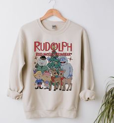 rudolph christmas sweatshirt, rudolph the red nosed reindeer shirt, rudolph xmas hoodie, christmas movie shirt.jpg